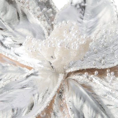 Art Plant Pearl Poinsettia Silver