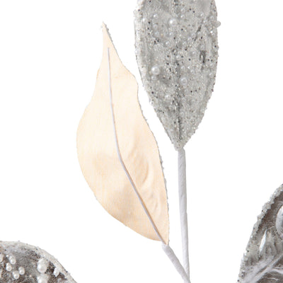 Art Plant Pearl Leaf Silver