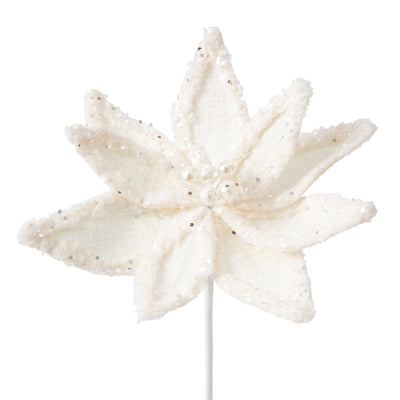 Art Plant Tweed Poinsettia White