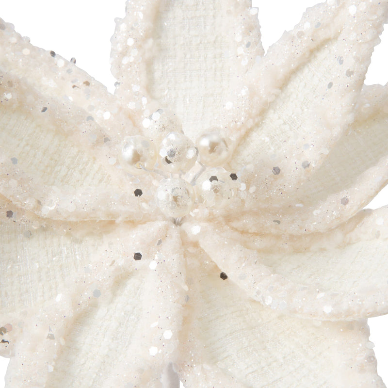 Art Plant Tweed Poinsettia White