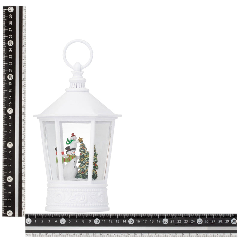 Snow Globe Square Lantern Snowman Large
