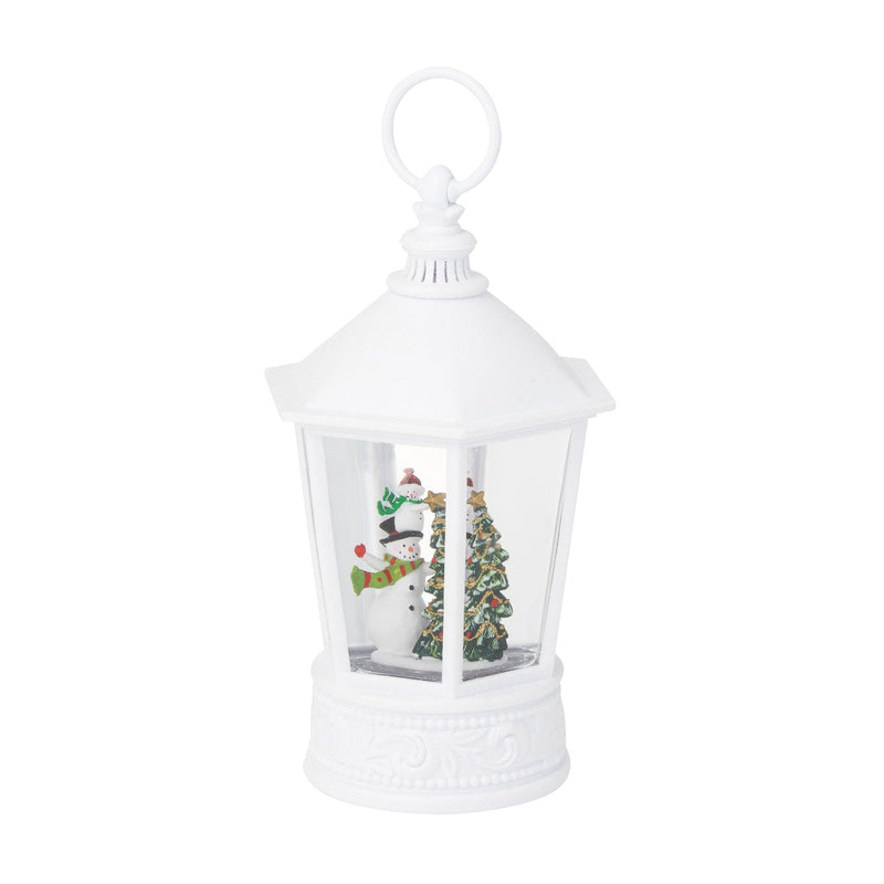 Snow Globe Square Lantern Snowman Large
