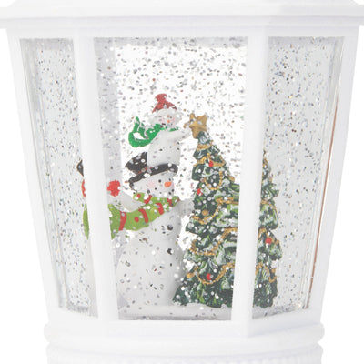 Snow Globe Square Lantern Snowman Large