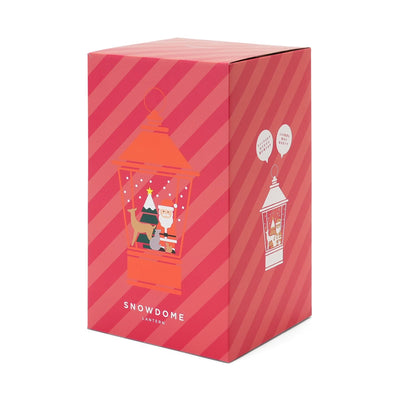 Snow Globe Square Lantern Santa Large
