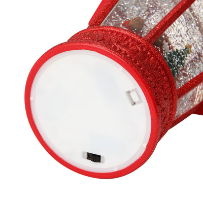 Snow Globe Square Lantern Santa Large