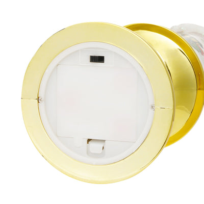 Snow Globe Candle Santa Large Gold