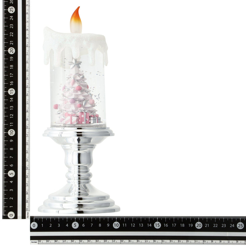Snow Globe Candle Tree Large Silver