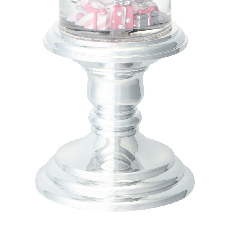 Snow Globe Candle Tree Large Silver
