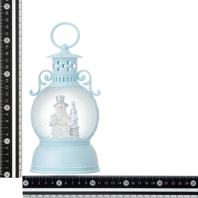 Snow Globe Round Lantern Snowman Large