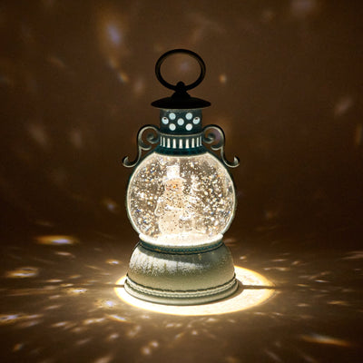 Snow Globe Round Lantern Snowman Large