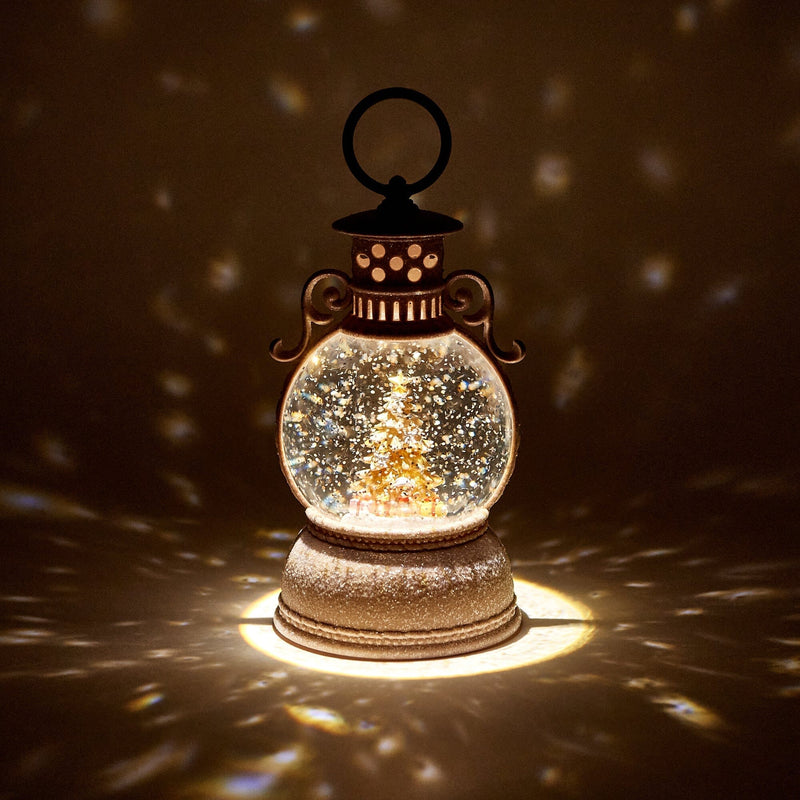 Snow Globe Round Lantern Tree Bear Large