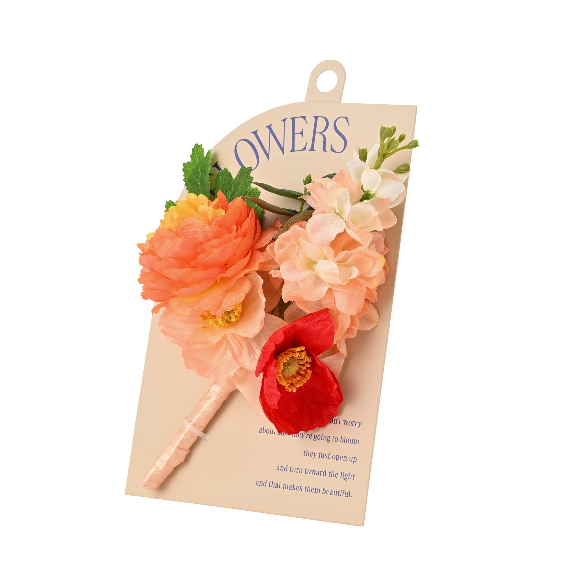Petite Bouquet Ranunculus Poppy Mix Orange