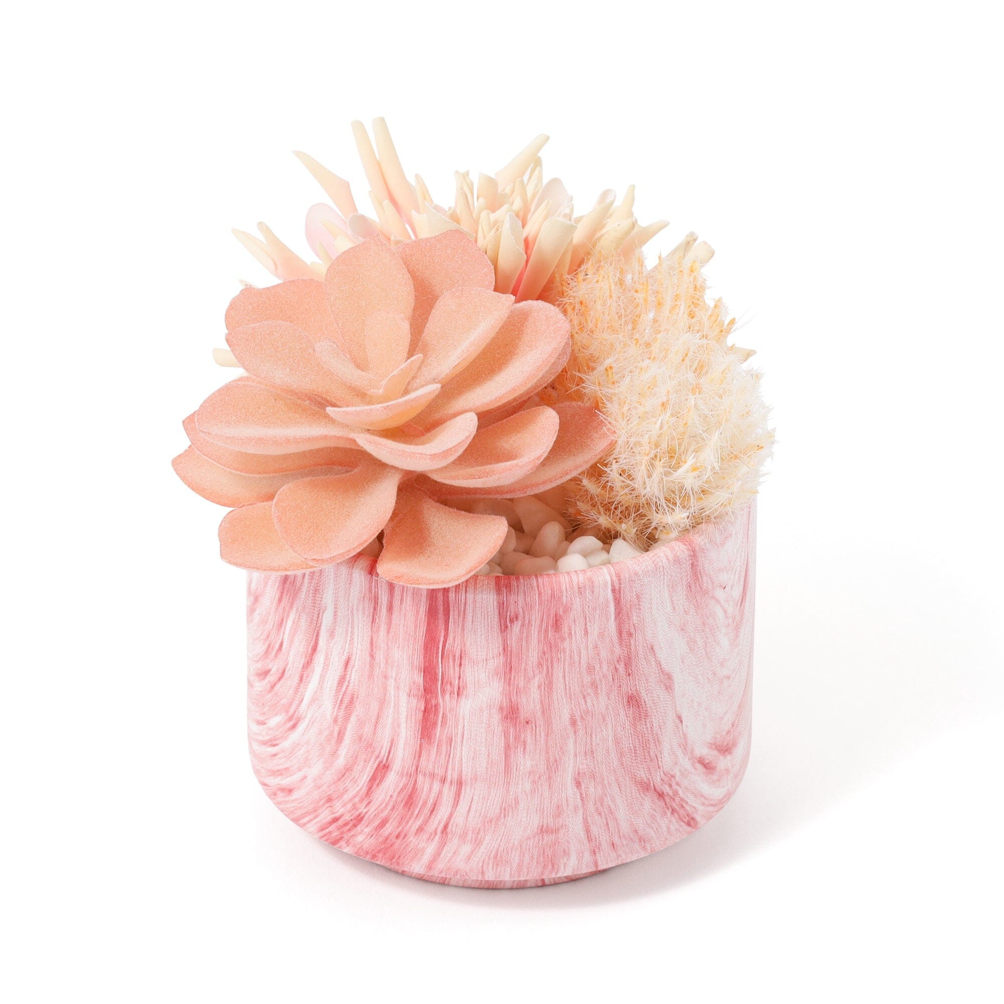 Art Green & Pot Succulent Light Pink