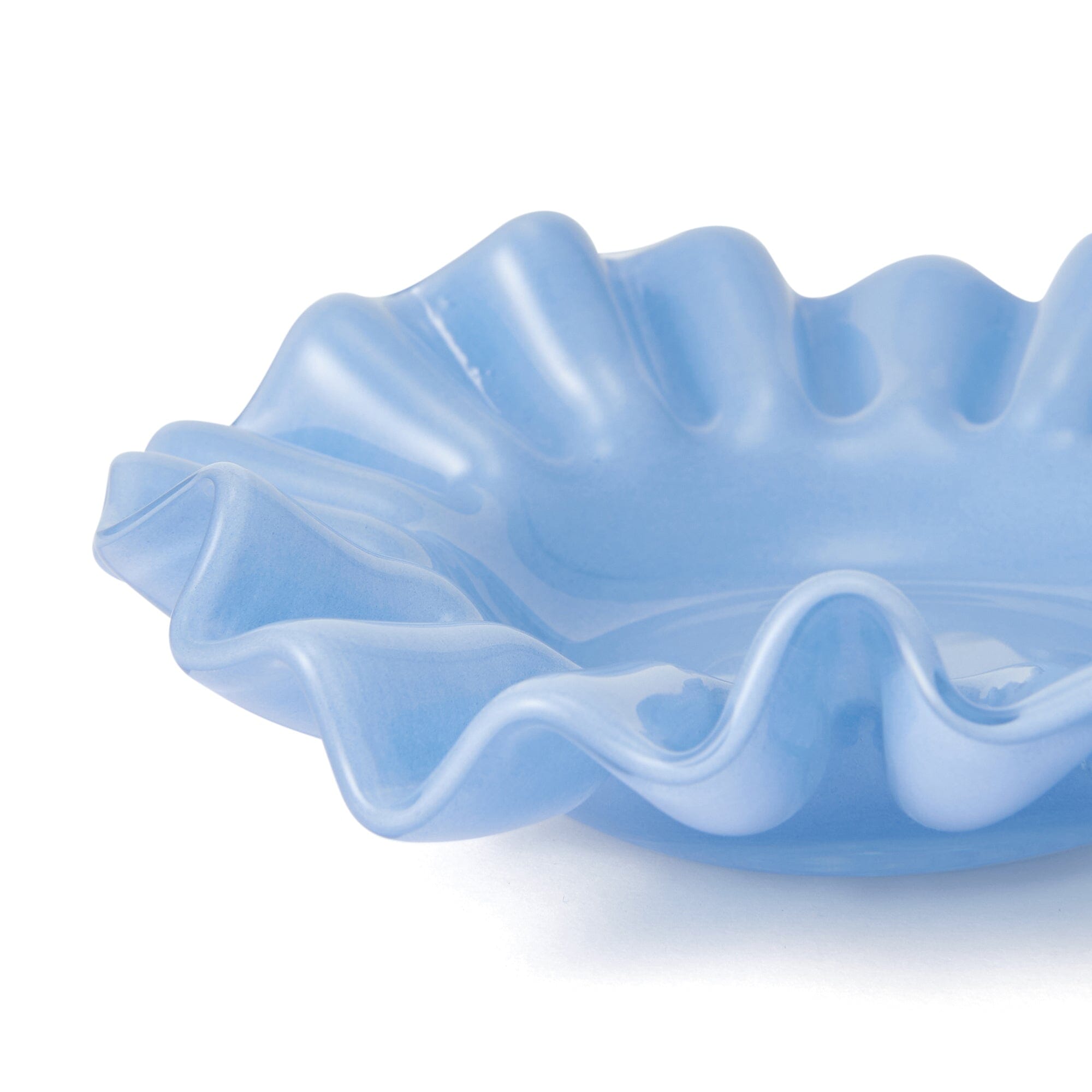 Glass Frill Accessory Tray Blue