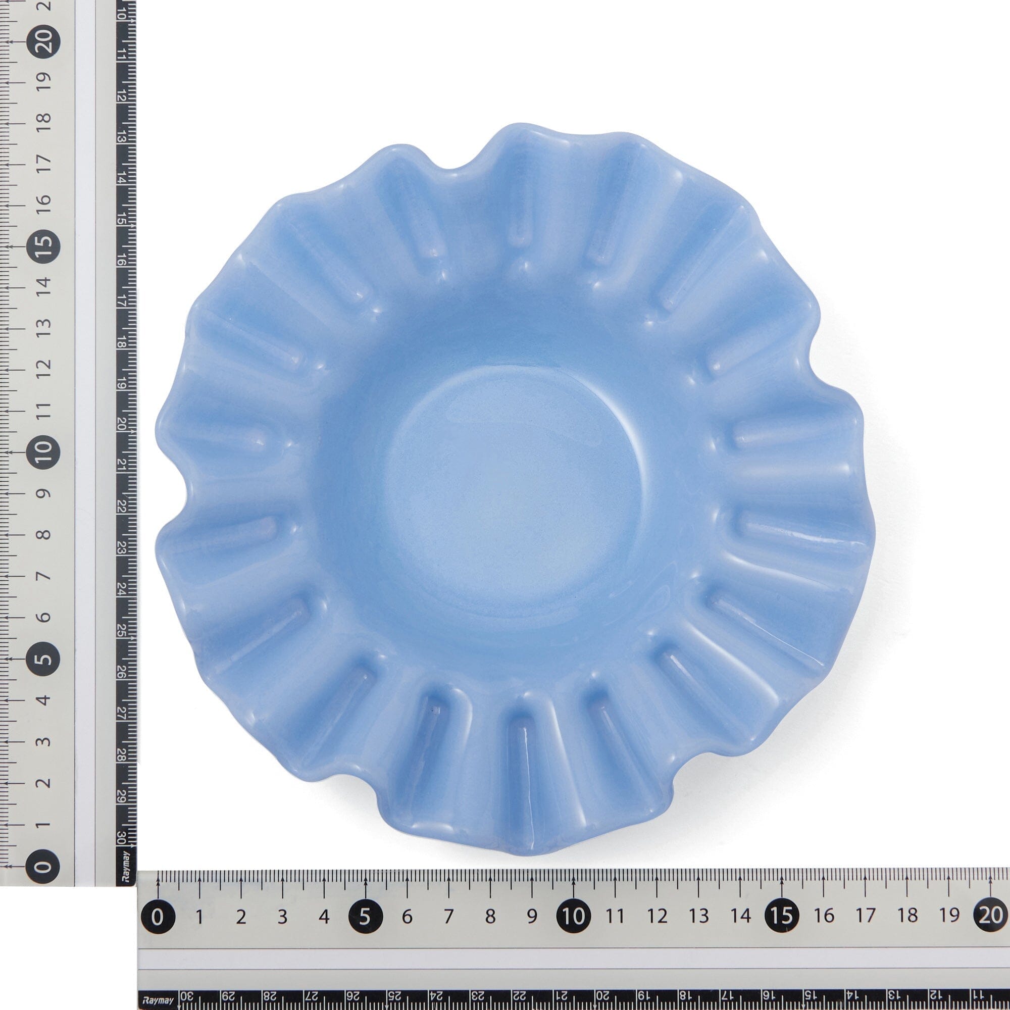 Glass Frill Accessory Tray Blue