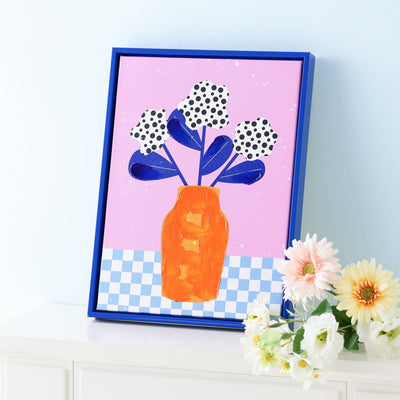 Colorful Frame Art Board Blue