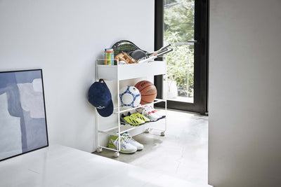 Rolling Entry Storage Shelf White