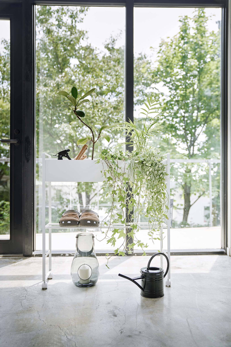 Rolling Entry Storage Shelf White