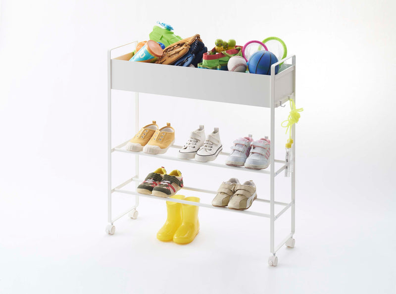 Rolling Entry Storage Shelf White
