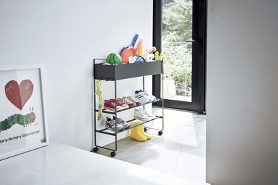 Rolling Entry Storage Shelf Black
