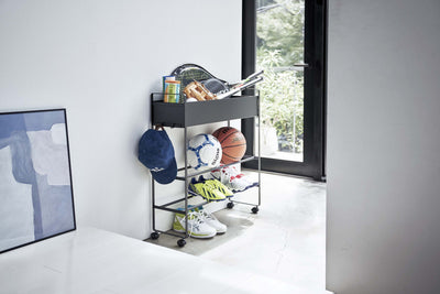Rolling Entry Storage Shelf Black