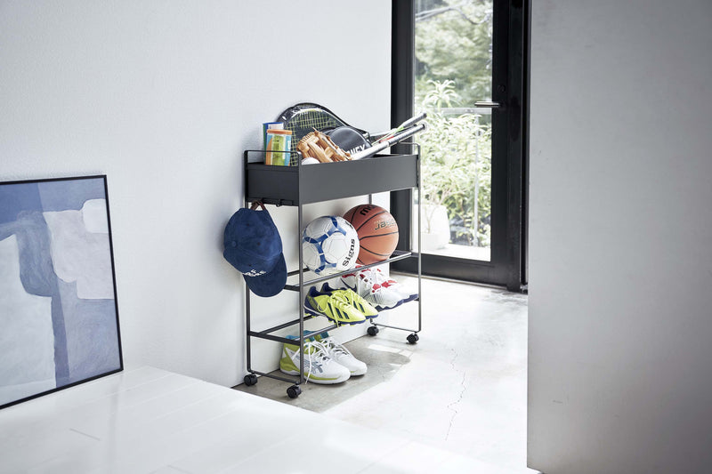 Rolling Entry Storage Shelf Black