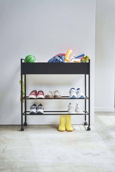 Rolling Entry Storage Shelf Black