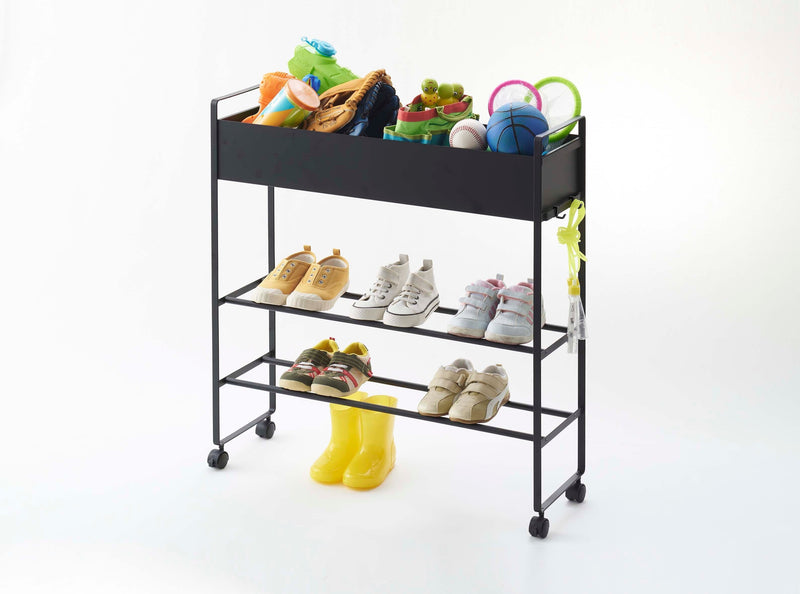 Rolling Entry Storage Shelf Black