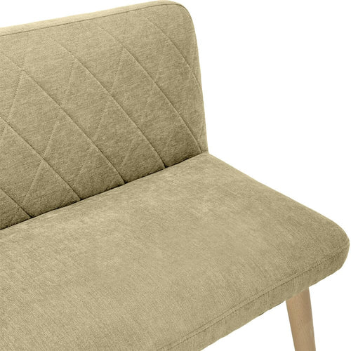 Pioni Sofa Light Beige X Natural (W1350 × D537 × H740)