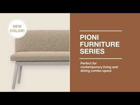 Pioni Sofa Gray X White (W1350 × D537 × H740)