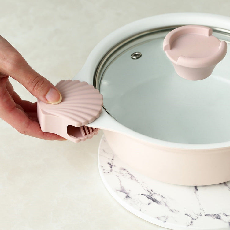 SHELL POT GRIP 2PCS PINK