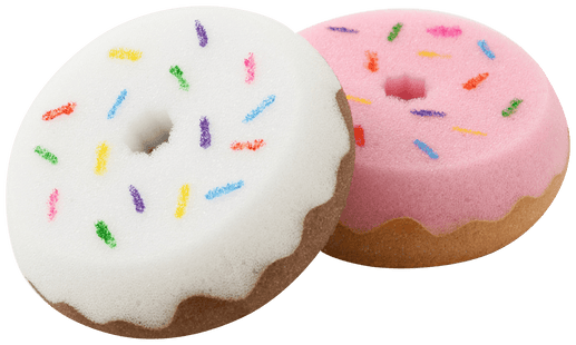 DONUTS SPONGE WHITE X PINK