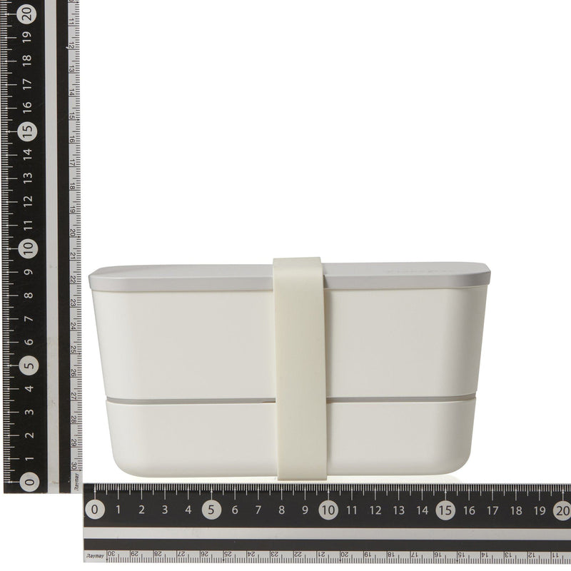 LOGO LUNCH BOX TWO-TIER WHITE