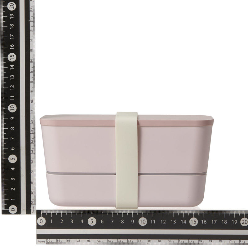 LOGO LUNCH BOX TWO-TIER PINK