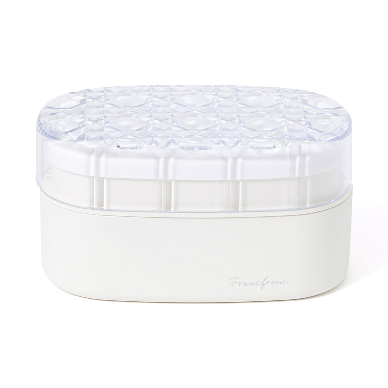 Jewel Lunch Box Round  White