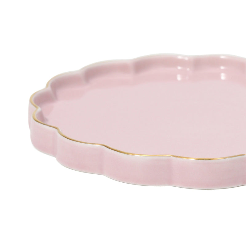 PASTEL SCALLOP PLATE SMALL PINK