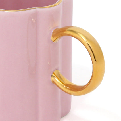 PASTEL SCALLOP MUG PINK