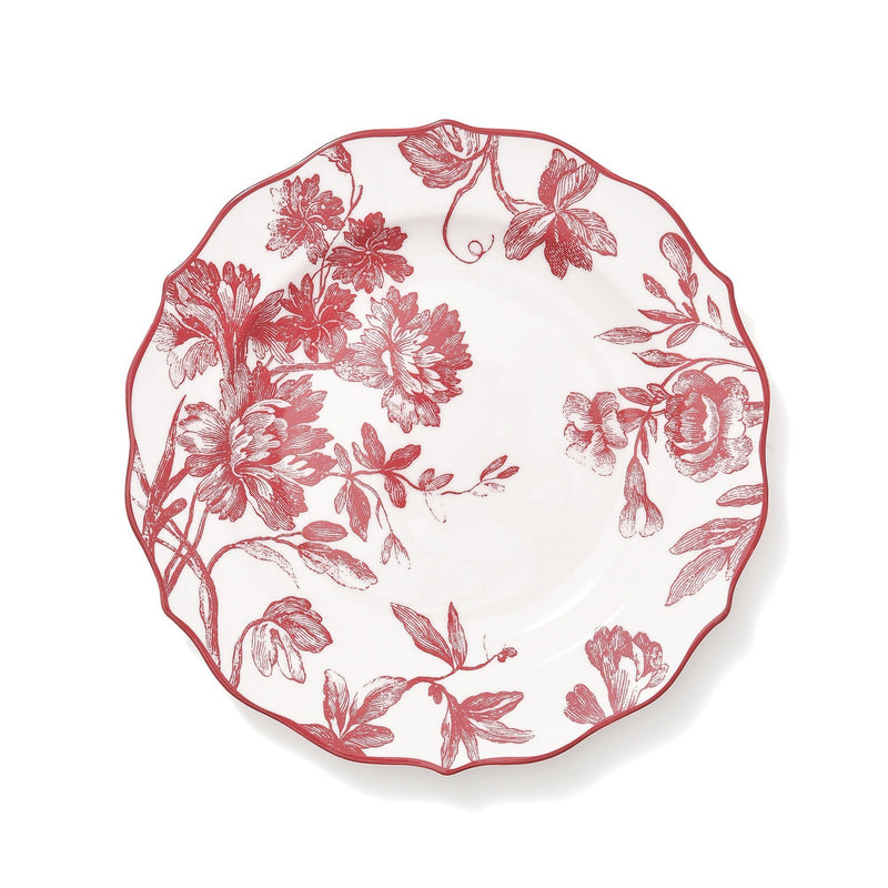 CLASSIC FLOWER PLATE MEDIUM RED