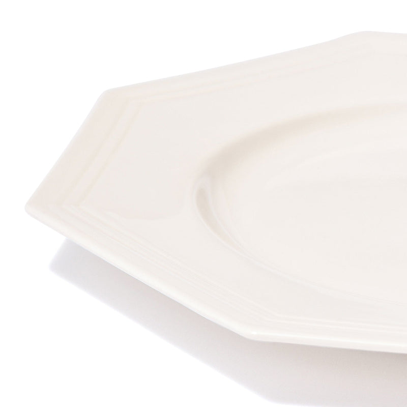 Blanche Plate Large Octagon  White