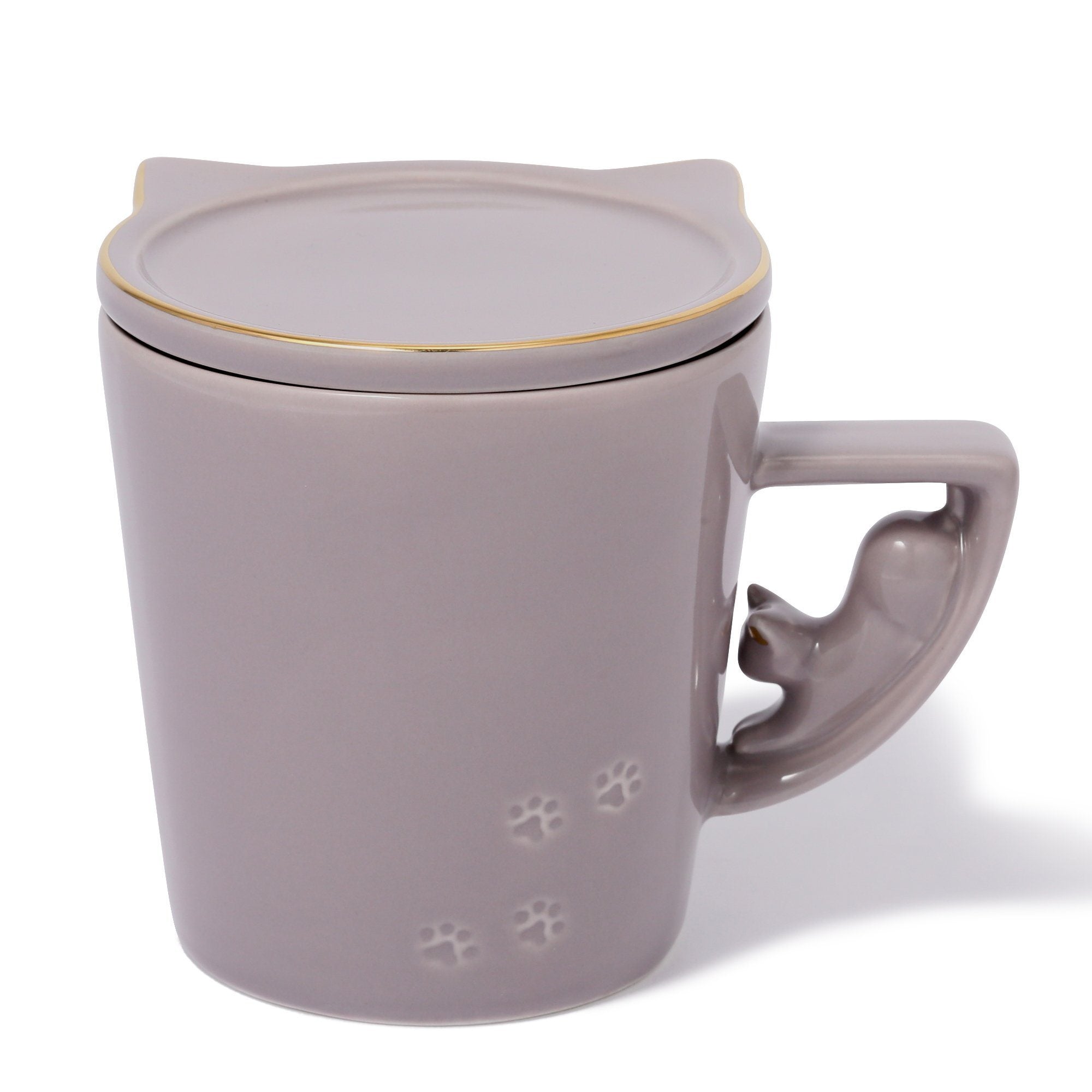 CAT FIGURE MUG GRAY