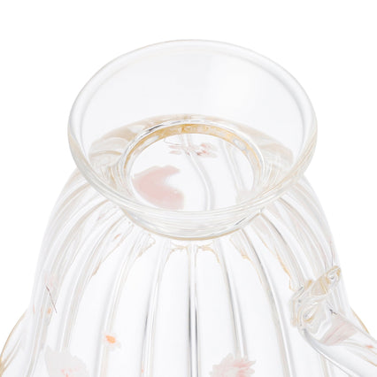 FLOWER FRILL GLASS MUG WHITE