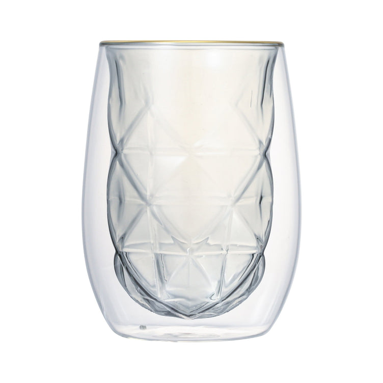 DIA DOUBLE WALL GLASS  GRAY