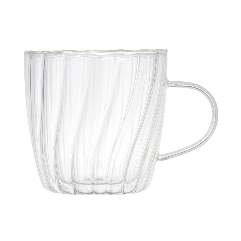 Double Wall Glass Mug With Cupcover  White