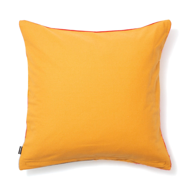 MOHAIR LIKE CUSHION COVER 450 x 450 ORANGE x YELLOW