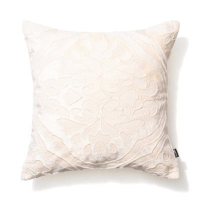 Damask Applique Cushion Cover 450 X 450 White