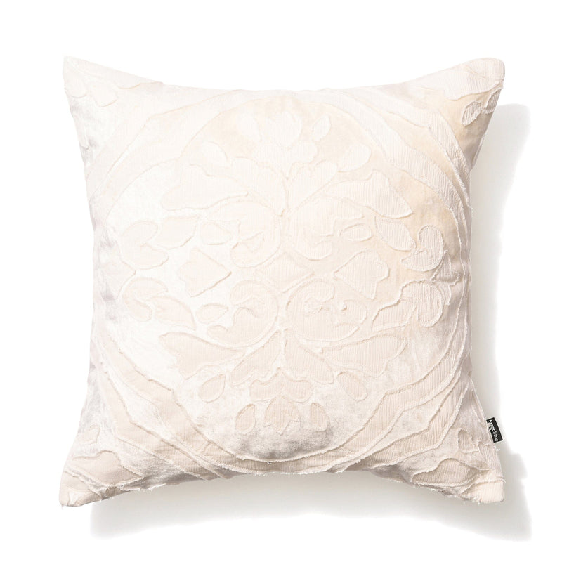 Damask Applique Cushion Cover 450 X 450 White