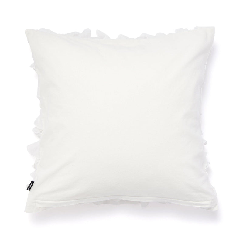 Chiffon Frill Cushion Cover 450 X 450 White
