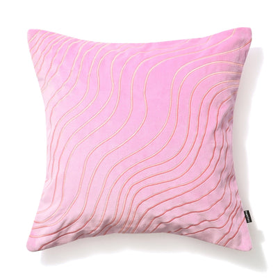 Wave Emb Cushion Cover 450 X 450 Pink