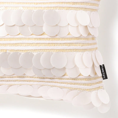 Spangle Cushion Cover 400 X 250 White