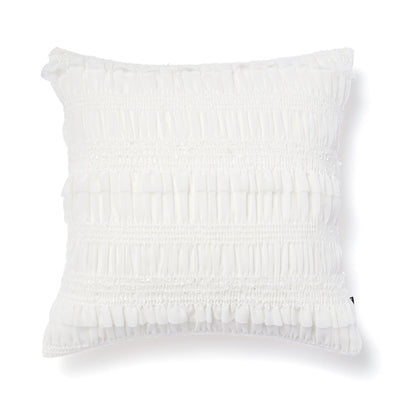 Pleats Gather Cushion Cover 450 X 450 White